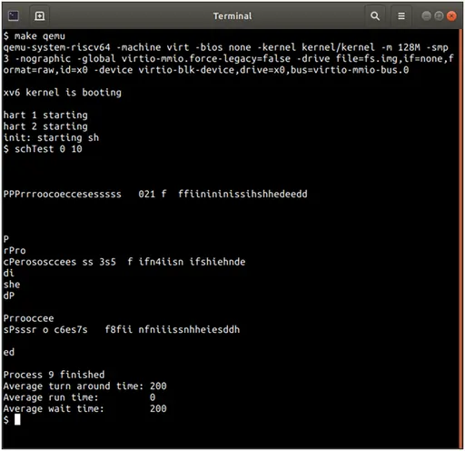 Add first come first serve scheduler to XV6 OS in C 1