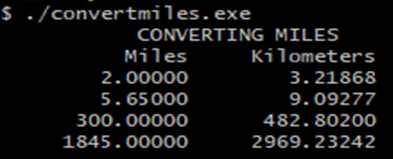 Convert Miles