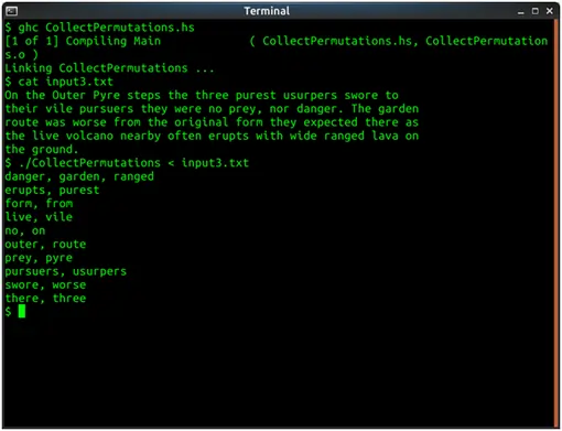 Count words in file and find words that are anagrams in haskell 1