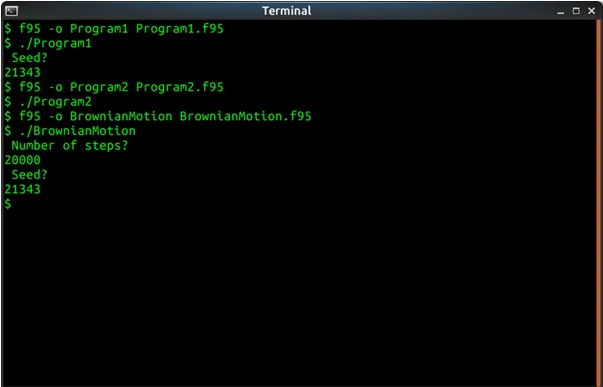 Create a histogram of random numbers chosen with normal distribution using Fortran 951