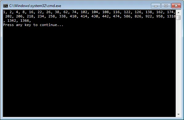 Generation of Integer Sequence Based on Irvine Library