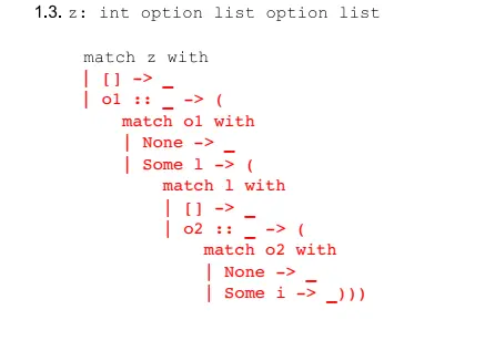 Pattern matching and higher order functions using OCAML 1