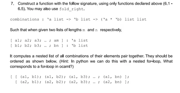 Pattern matching and higher order functions using OCAML 5