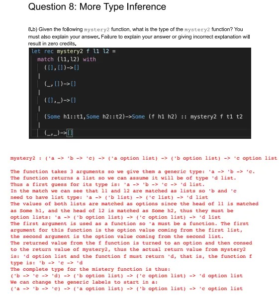 Pattern matching and higher order functions using OCAML 8