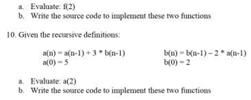 Program to solve recursion questions in C language 2