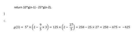 Program to solve recursion questions in C language 5