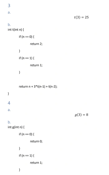 Program to solve recursion questions in C language 6