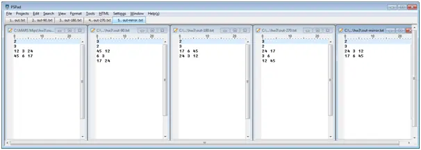 Program to transform matrix in Mips assembly