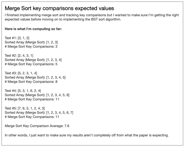 Program to work with unbalanced merge sort in java