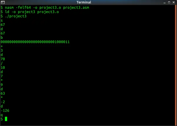 Simple calculator in assembly language using Nasm