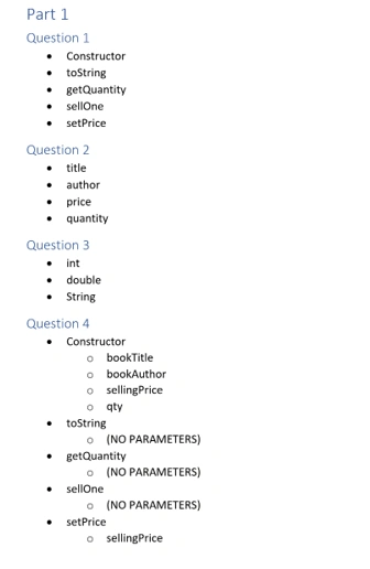 Solutions to questions based on code provided3