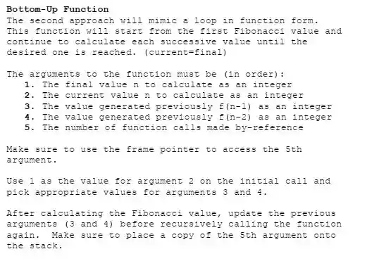 assembly language routine in MIPS running on QtSpim that calculates Fibonacci value using recursion Mips assembly1