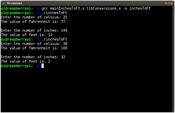 convert miles to kilometres in ARM assembly language 1