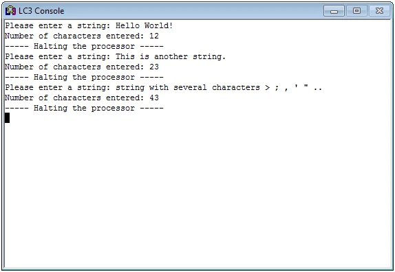 count length of string and display in LC3 assembly language