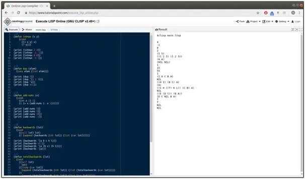 implementing functions with basic LISP