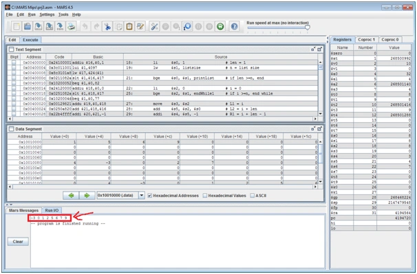 merge sort in MIPS assembly language