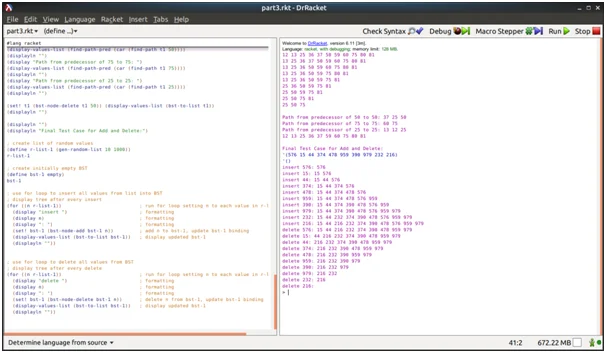 program to create BST tree in Racket 2