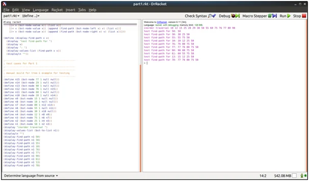 program to create BST tree in Racket