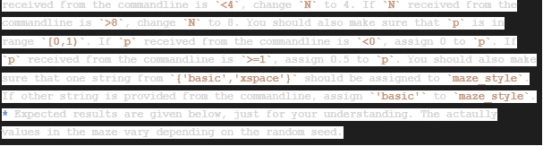 program to create maze in python 1