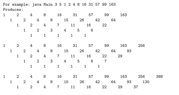 program to create number sequence in java 1