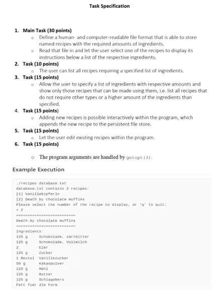 program to create recipe management system in C language