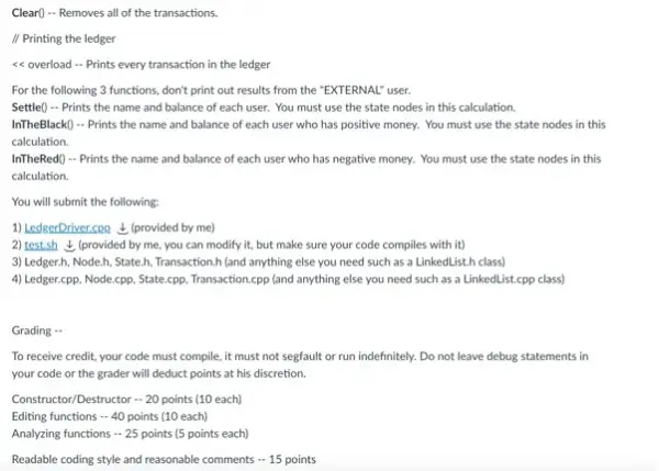 Program to implement linked list for a ledger system in C1