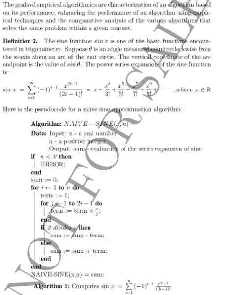 program to implement naive vs sine approximation in C1