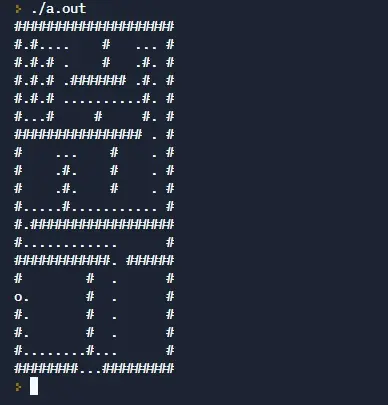 program-to-implement-recursion-to-create-a-maze-in-C