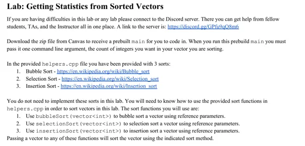 program to implement sorting techniques in C++