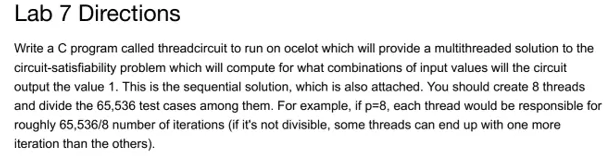 program to run ocelot in c language