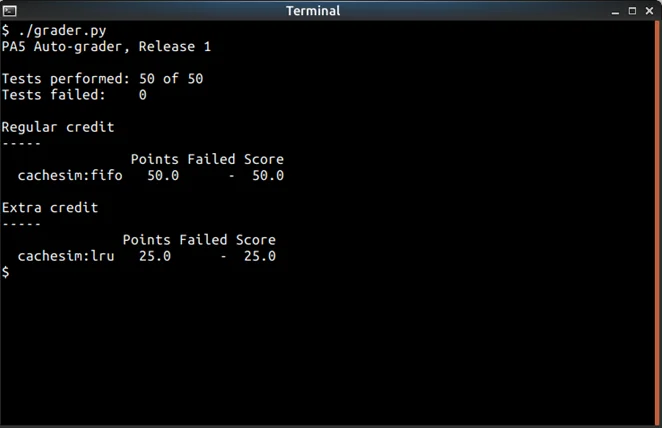 program to simulate the cache in C language