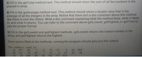 program to solve array problems in java 1