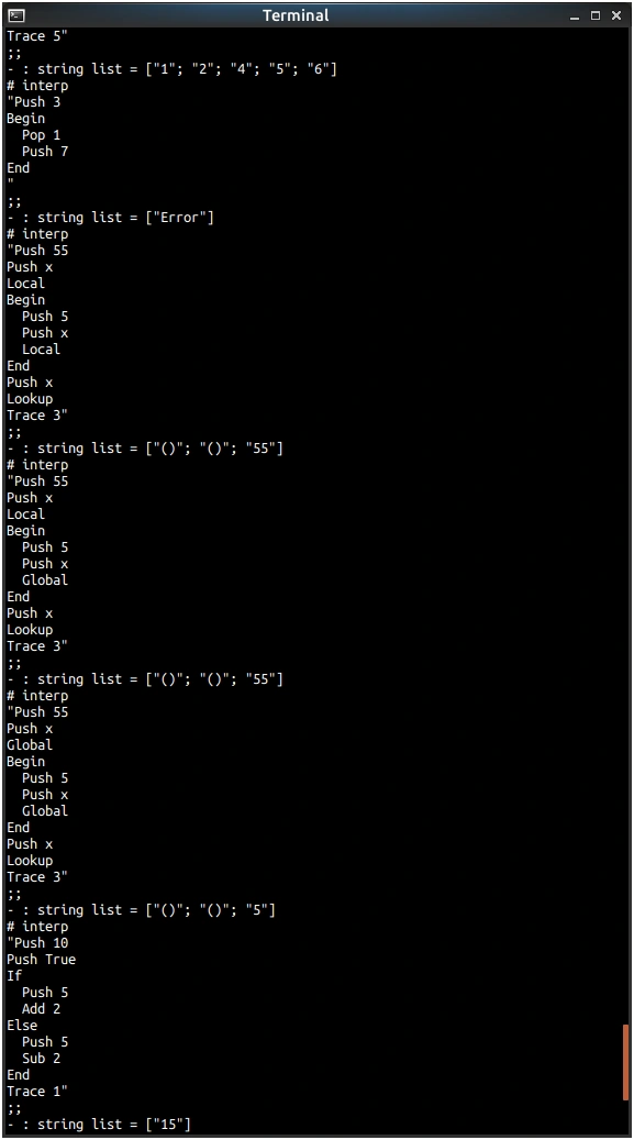 to create very simple interpreter in Ocaml 3